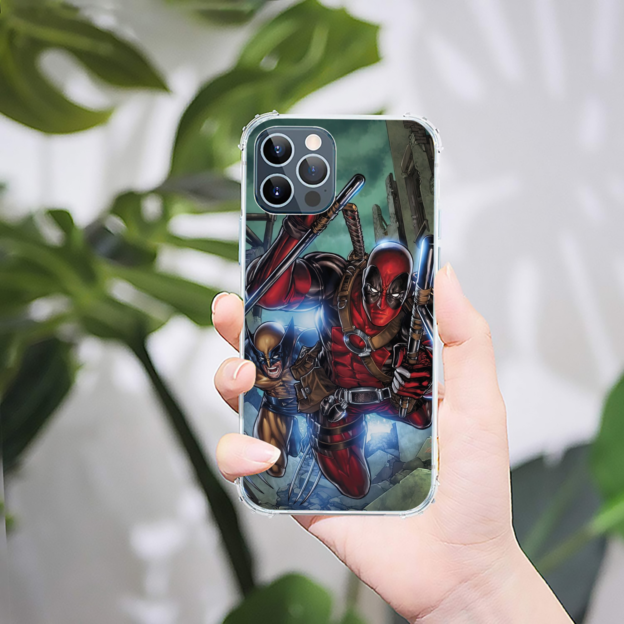 （画像用） Deadpool デッドプール 【iPhone 12シリーズ対応】透明スマホケース（クリアソフトケース）